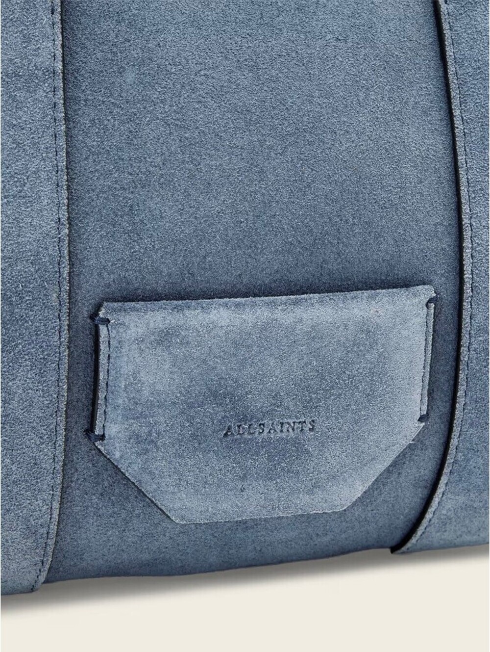 AllSaints Ares Compact Leather Crossbody Bag NWT Sea Blue - Picture 5 of 6